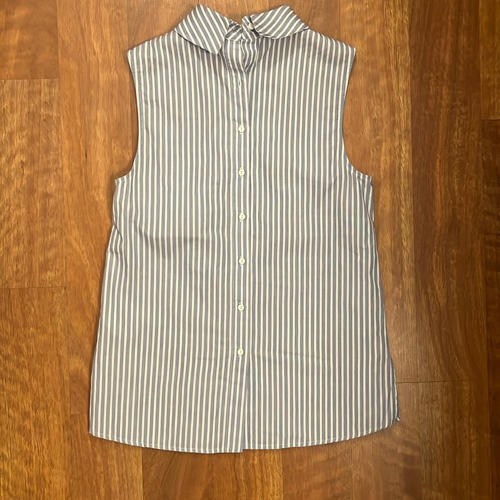 H&M 100% Cotton Stripes Sleeveless Shirt
